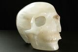 Realistic, Hollow Selenite Crystal Skull - Morocco #378698-1